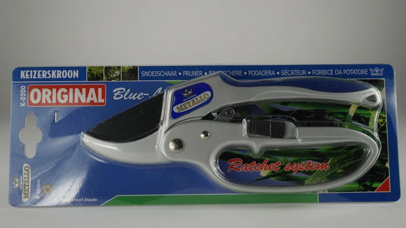 Snoeischaar 20cm pompsysteem blauw/grijs