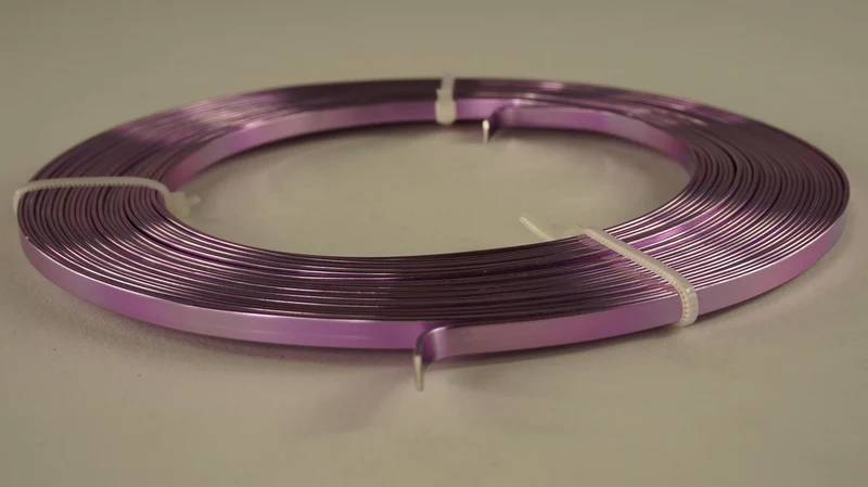 Aluminiumdraad plat lavender 10 meter