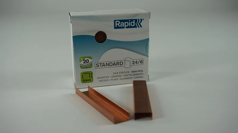 Doos a 5000 nietjes koper Rapid 24/6
