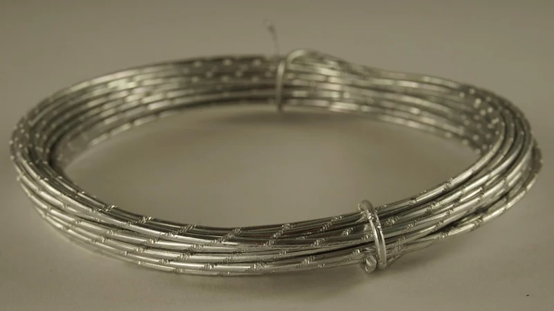 Alu-draad "diamant" 2mm 10 meter zilver