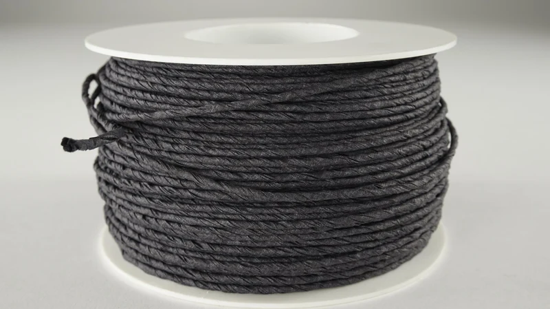 Papierdraad 100 meter rol black