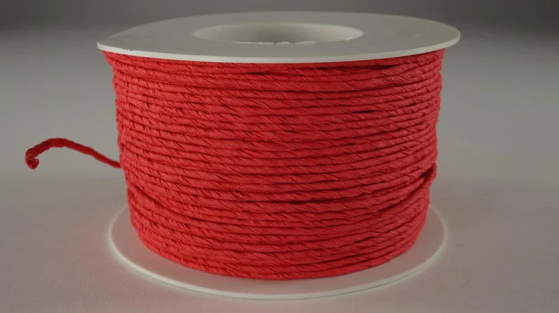 Papierdraad 100 meter rol rood