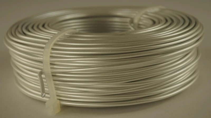 Aluminiumdraad wit parelmoer 2mm 60mtr 500gr