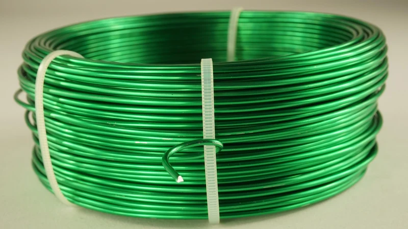 Aluminiumdraad groen 2mm 60mtr 500gr