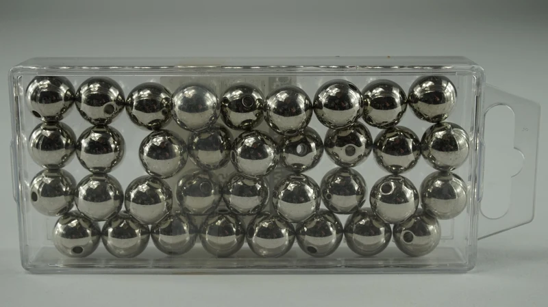 Parels zilver metallic 14mm 35st
