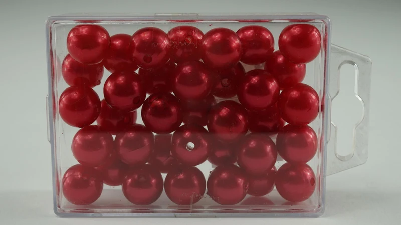 Parels los rood 14mm 35 stuks