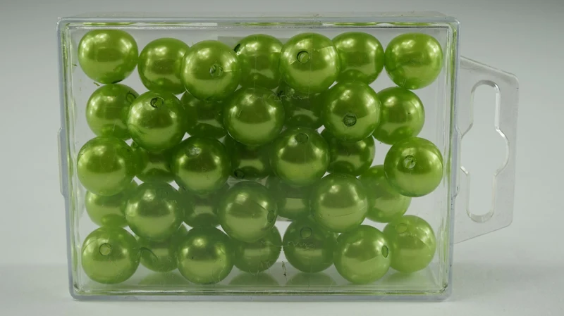 Parels 14 mm appelgroen 35Stk