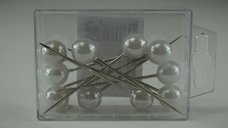 Pushpins white 15mm 10stk