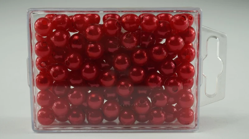 Parels 10 mm rood 115stk