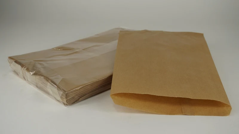 Pak a 100 papieren zak 17,5 x 26 cm naturel