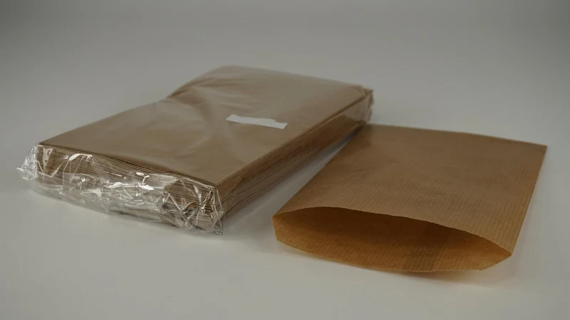 Pak a 100 papieren zak 12 x 18 cm naturel