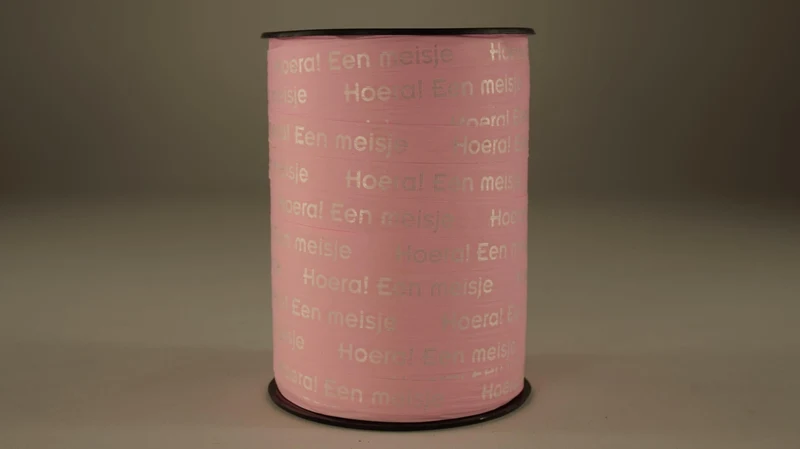 KRULLINT HOERA! EEN MEISJE 10 MM X 250 MTR.
