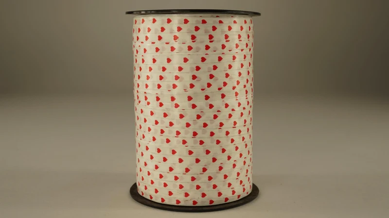 KRULLINT HART 10 MM X 225 M WIT-ROOD