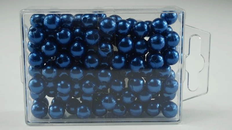Parels 10mm 115pc blue