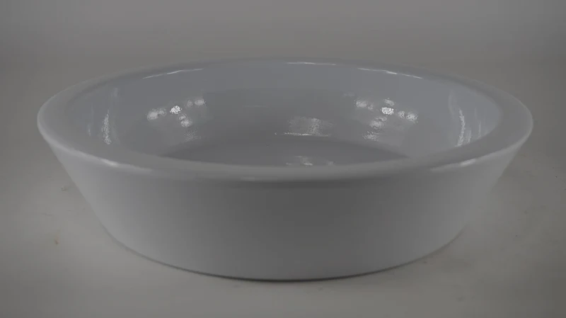 Lage Schaal Deko, 30 cm - Glans Wit