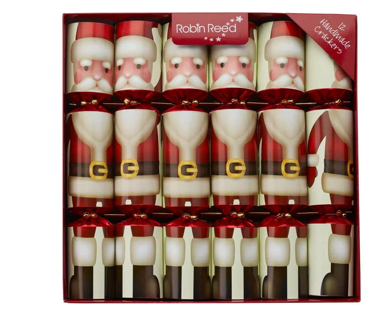 Kerstman Kerstmis - Crackers met leuk cadeau - 12 pc's