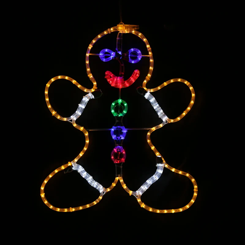 Gingerbread Man - buiten kerstlicht - 55x67 cm