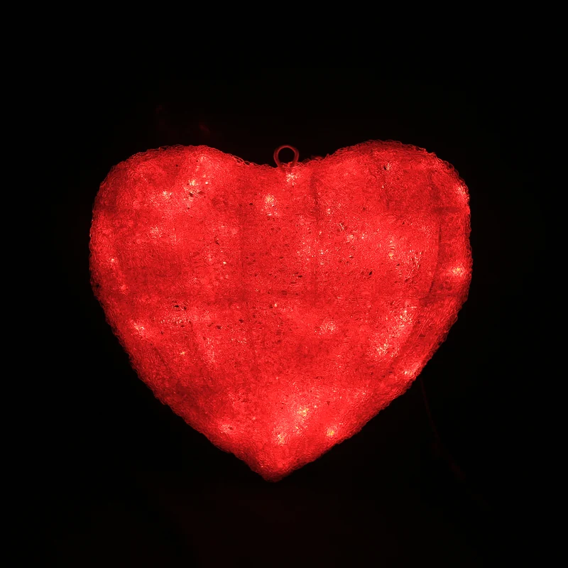 3D LED -hart - Kerstlichtmotief 15x13