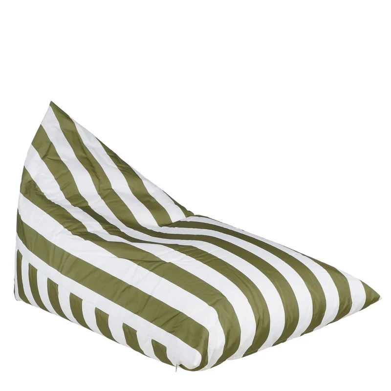 Zitzak Rissy groen gestreept 140 × 95 × 9,5 cm