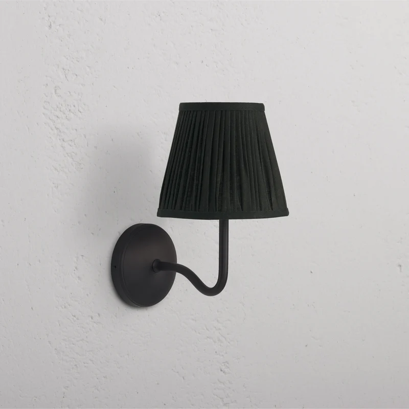 Malvern Medium Wall Light Deep Green – Bronze