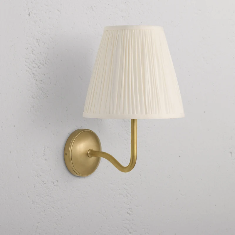 Malvern Large Wall Light Alabaster White – Antique Brass
