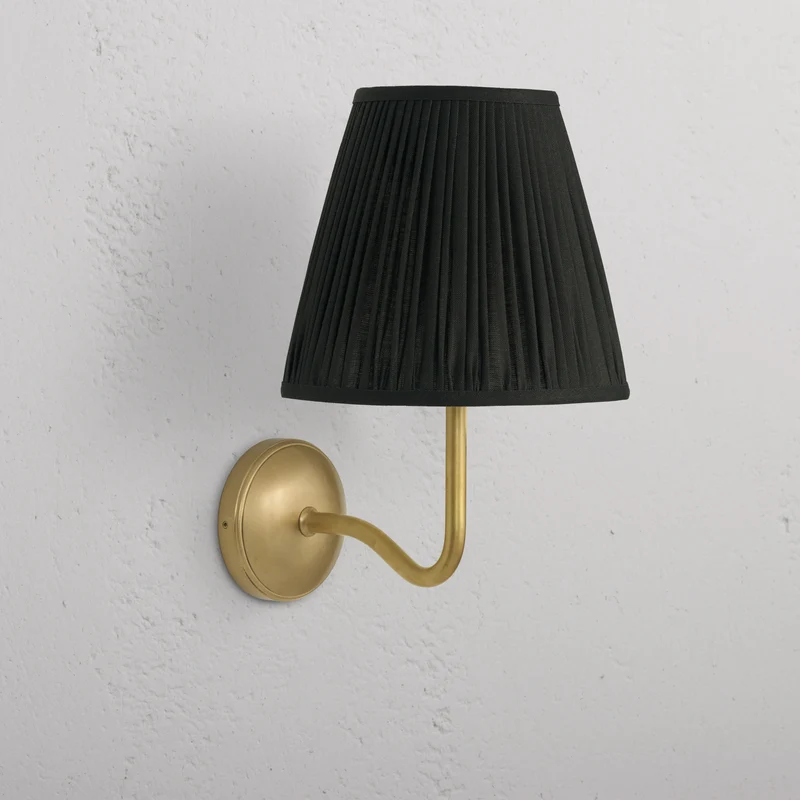 Malvern Large Wall Light Deep Green – Antique Brass