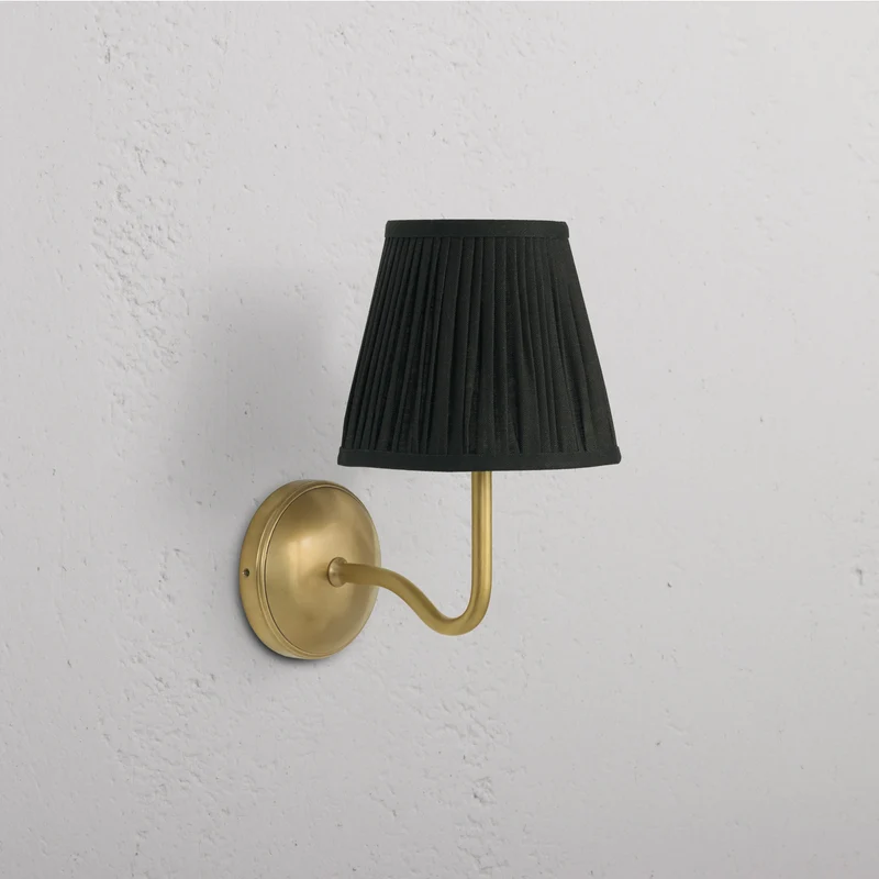 Malvern Medium Wall Light Deep Green – Antique Brass