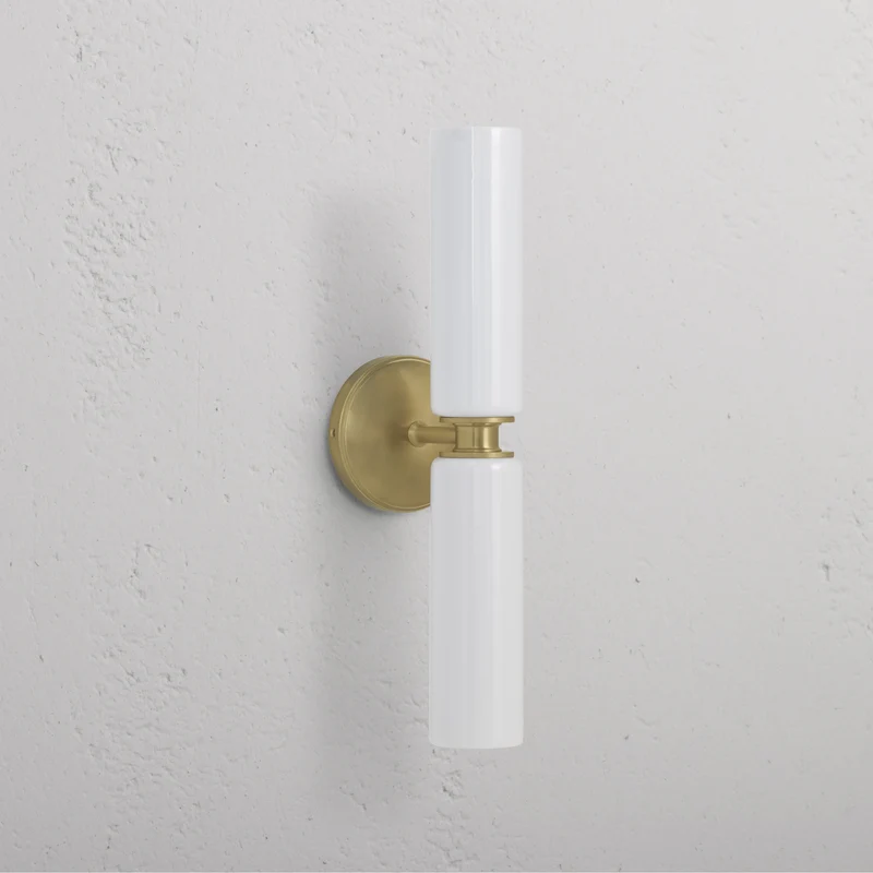 Claremont Medium Wall Light Fine Porcelain – Antique Brass