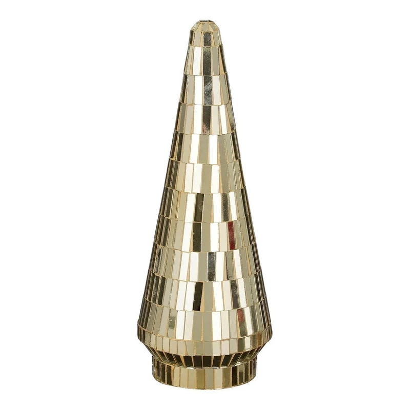 Decoratieve kerstboom met spiegelglas, goud, 33 cm