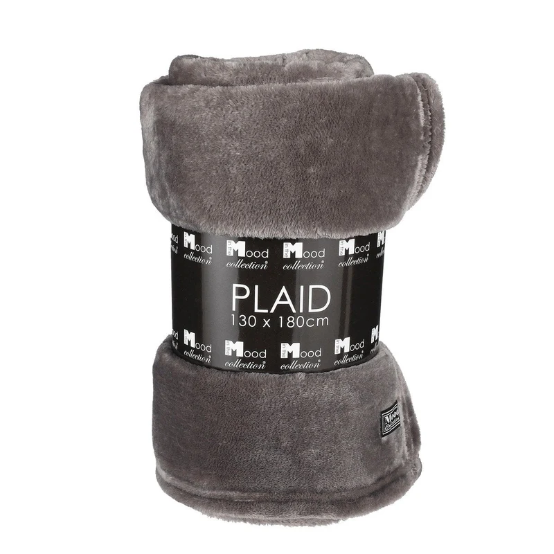 Plaid Famke antraciet, 130 × 180 cm