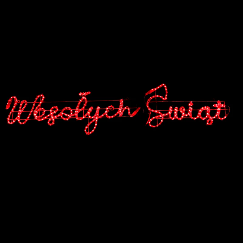 LED-bord Wesołych Świąt - 44x173cm - buiten kerstverlichting