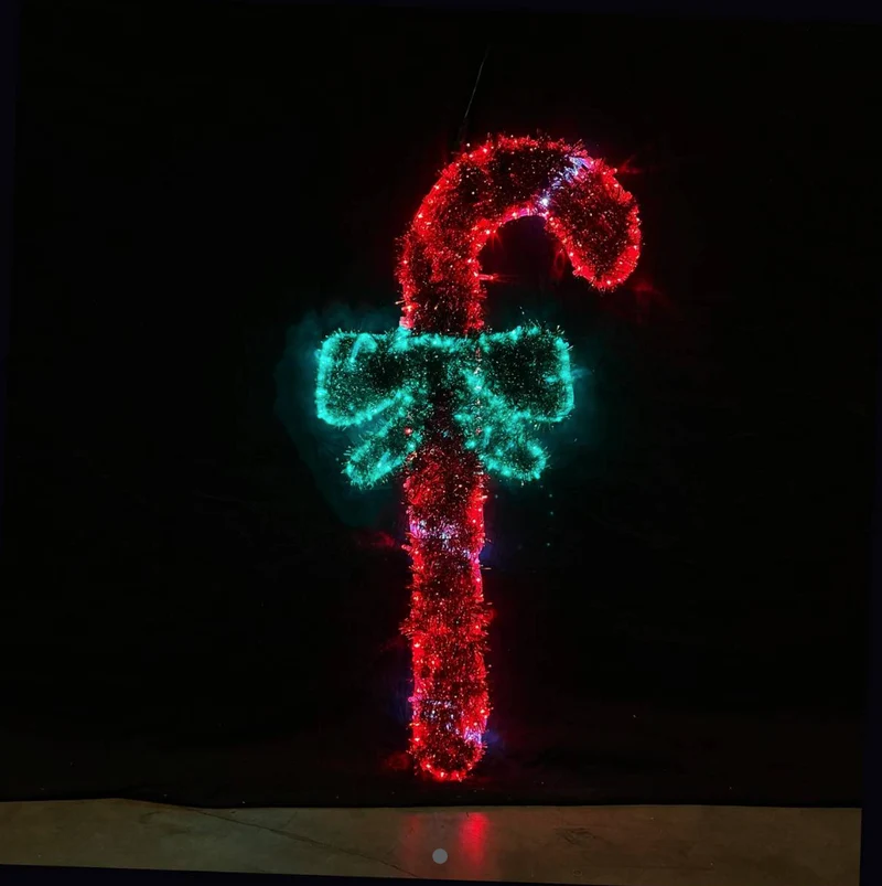Rode suikerriet 57x110cm kerst LED-licht