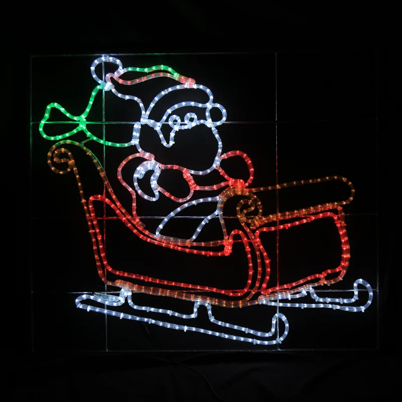 Kerstslee - LED-motief 120x103 cm