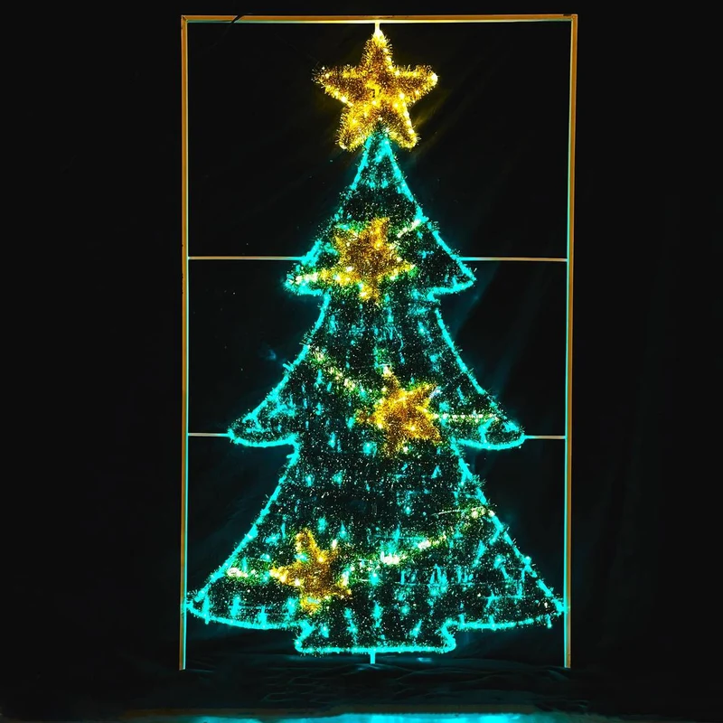 Kerstboom LED-motief 119x200cm - 5% automatische flits