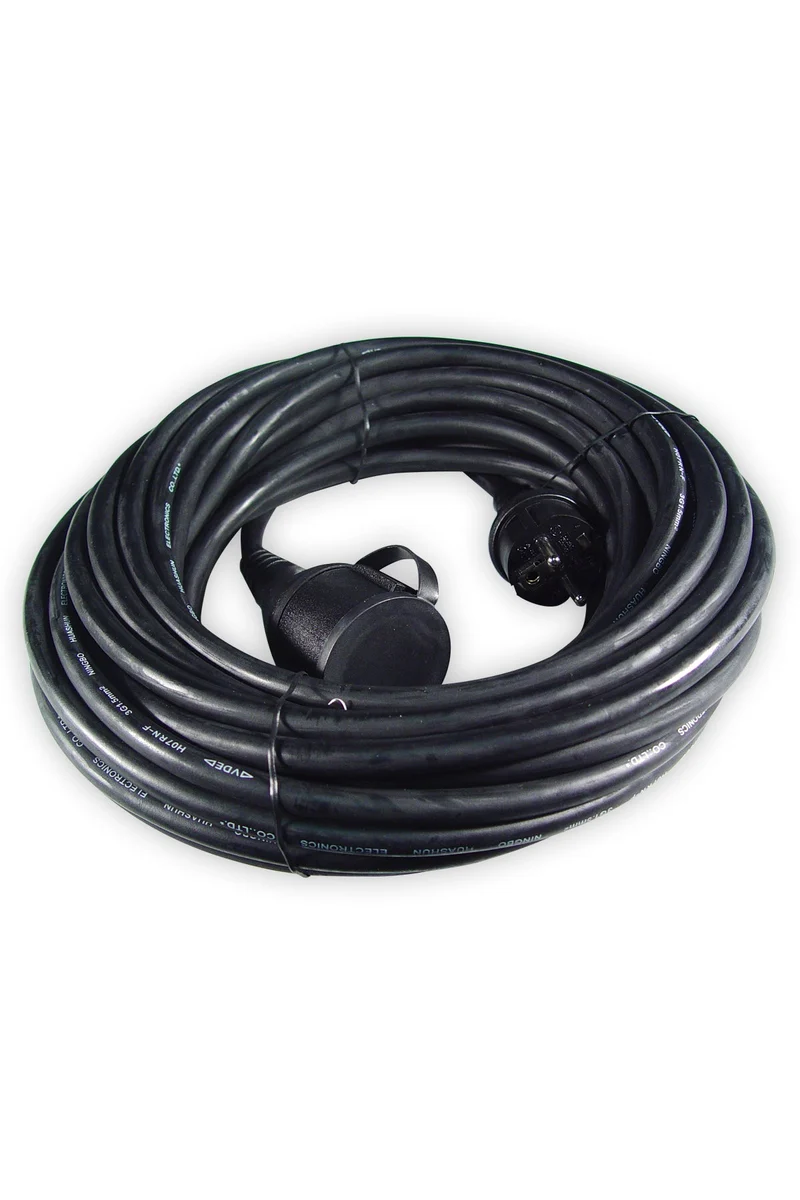 Calex Extension cable - male/female - Black - 20m - IP44