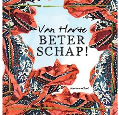 Rien Poortvliet Wenskaart – Beterschap boerenzakdoek, 13,5 x 13,5 cm