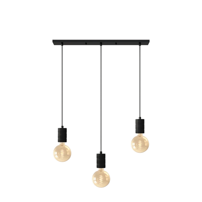 Calex Pendant Light - 3x E27 - Black