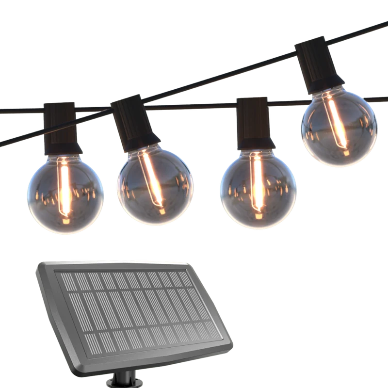 Calex Vista Solar String Lights - 10M - Black