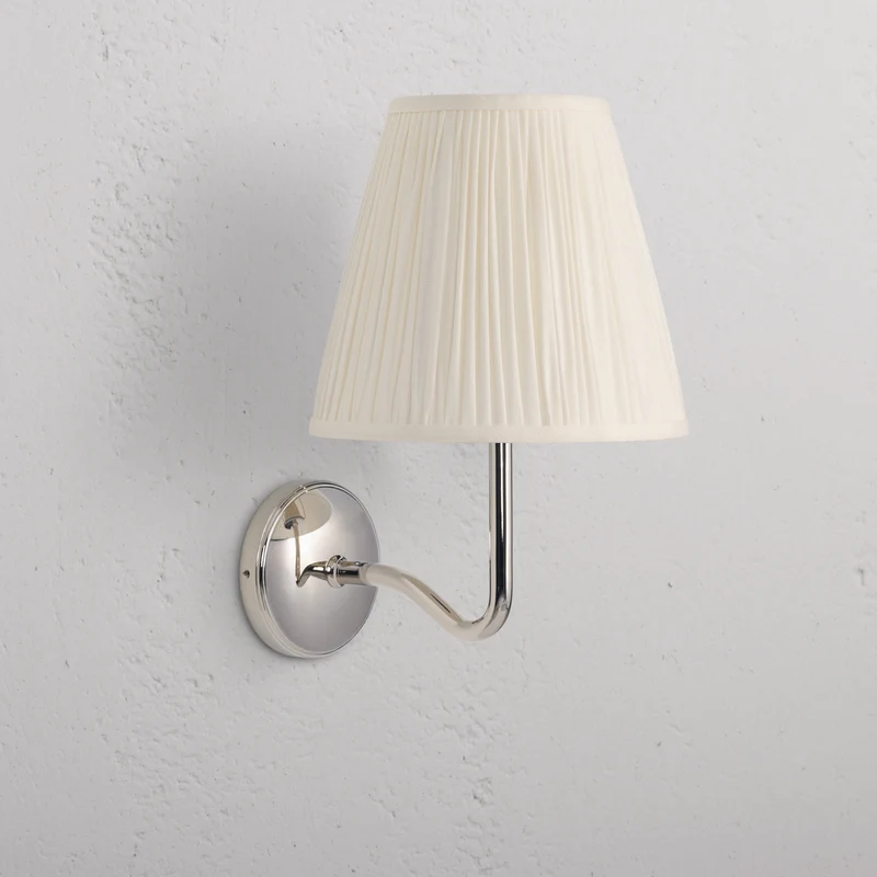 Malvern Large Wall Light Alabaster White – Polished Nickel