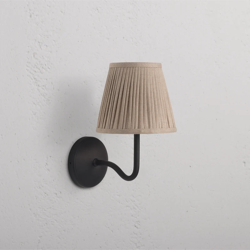 Malvern Medium Wall Light Natural Beige – Bronze