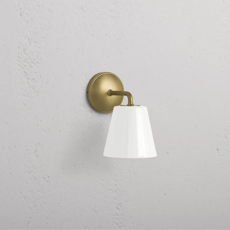 Richmond Medium Wall Light Fine Porcelain – Antique Brass