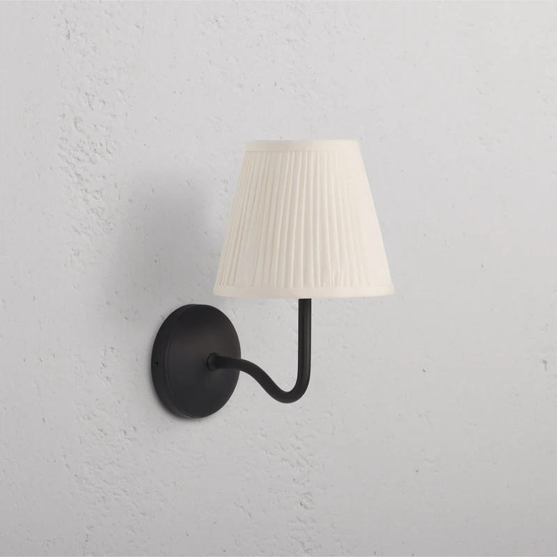 Malvern Medium Wall Light Alabaster White – Bronze