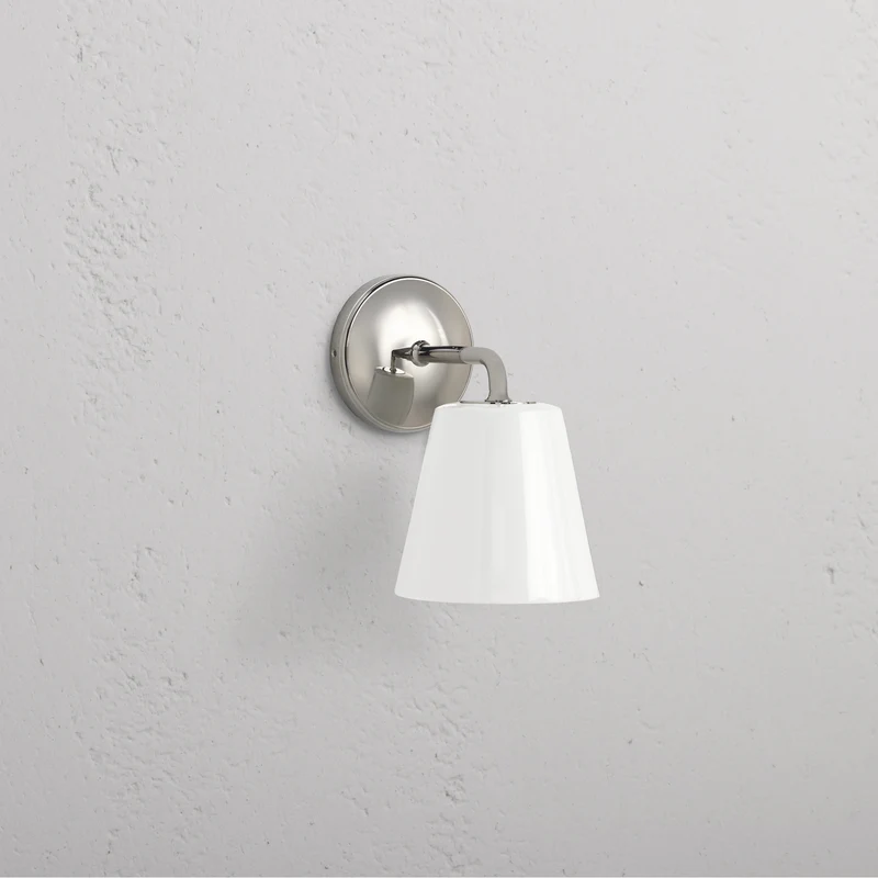Richmond Medium Wall Light Fine Porcelain – Polished Nickel
