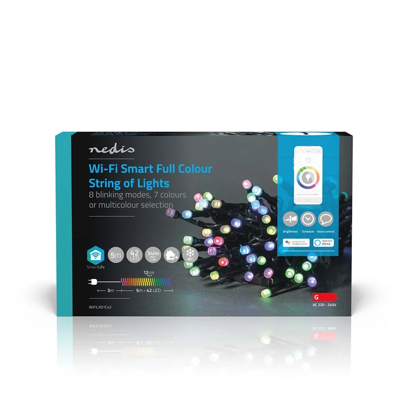 SmartLife-kerstverlichting Koord - Wi-Fi - RGB