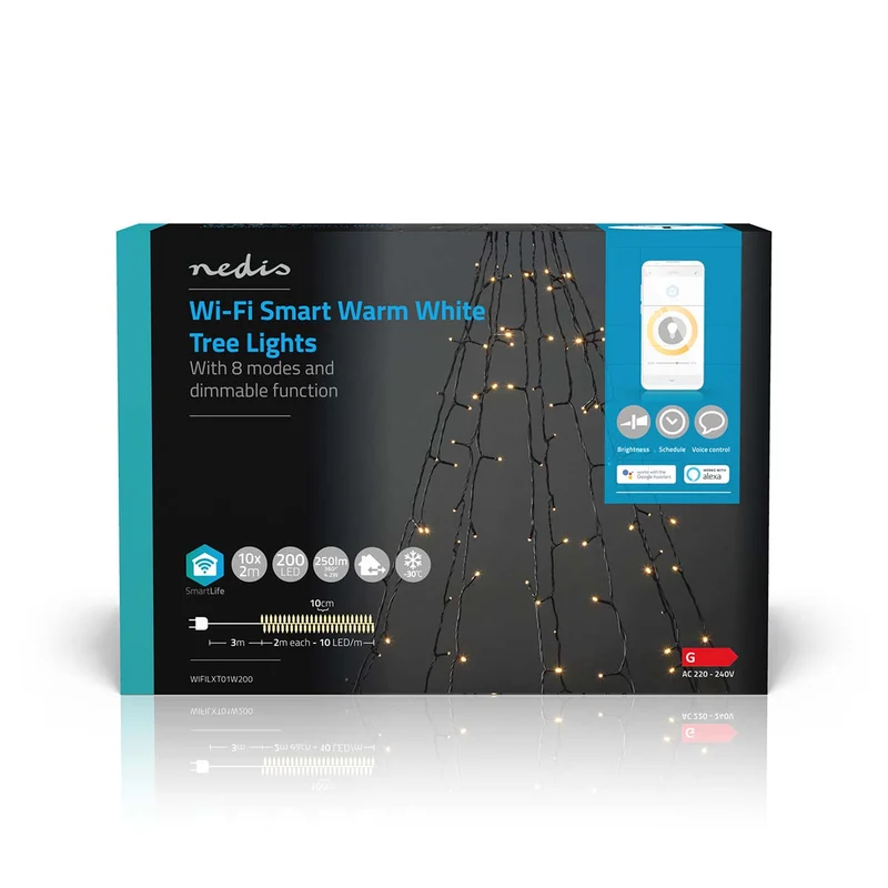 SmartLife-kerstverlichting Boom - Wi-Fi - Warm Wit