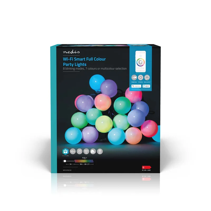 SmartLife Decoratieve Verlichting Feestverlichting - Wi-Fi - RGB / Wit