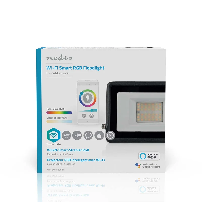 Smartlife Buitenlamp 1600 lm - Wi-Fi - 20W