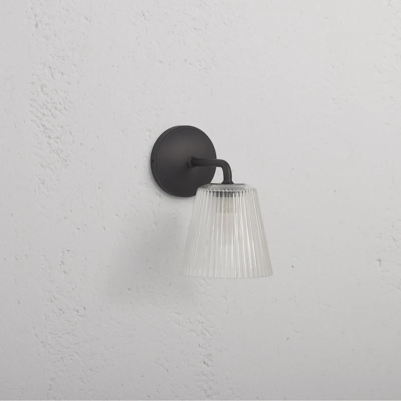 Richmond Medium Wall Light Fluted Glass – Bronze