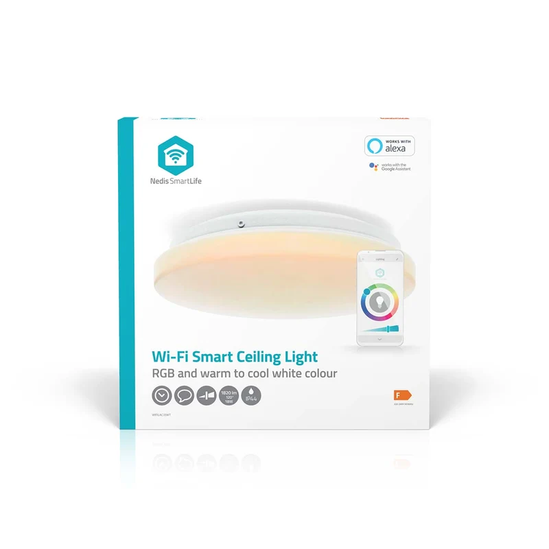 SmartLife Plafondlamp Wi-Fi - RGB / Warm tot Koel Wit - Rond