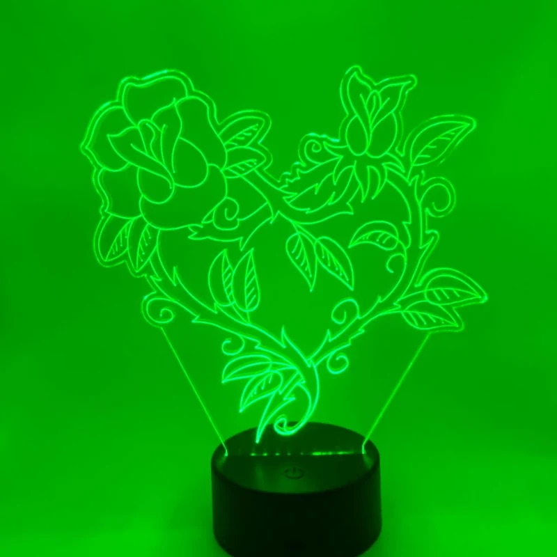 3D LED LAMP - ROOS MET HART 1